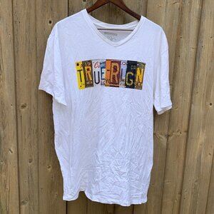 True Religion License Plate Short Sleeve T Shirt XXL